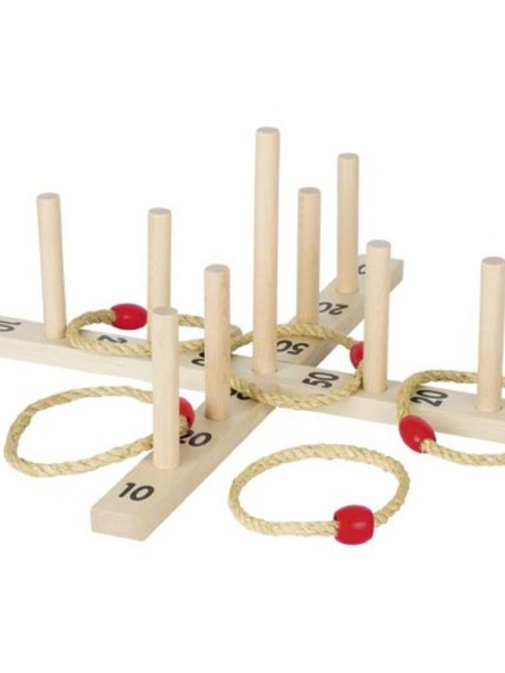 NWT Goki Wooden Toys Hoopla Game With 5 Sisal Rings
